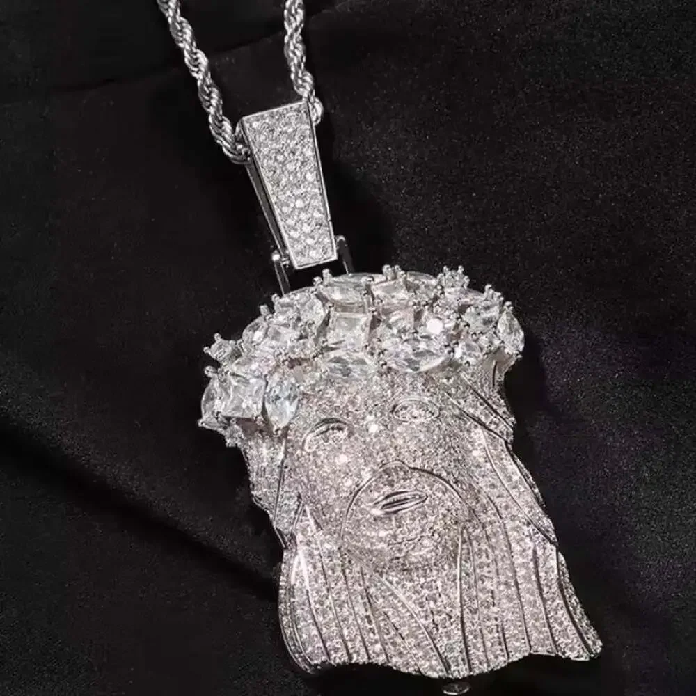 Iced Out Jesus Rhinestone Pendant